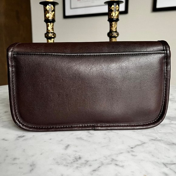 Vintage Coach Dinky Bag 9375 in Mocha Made in New York - Picture 3 of 14